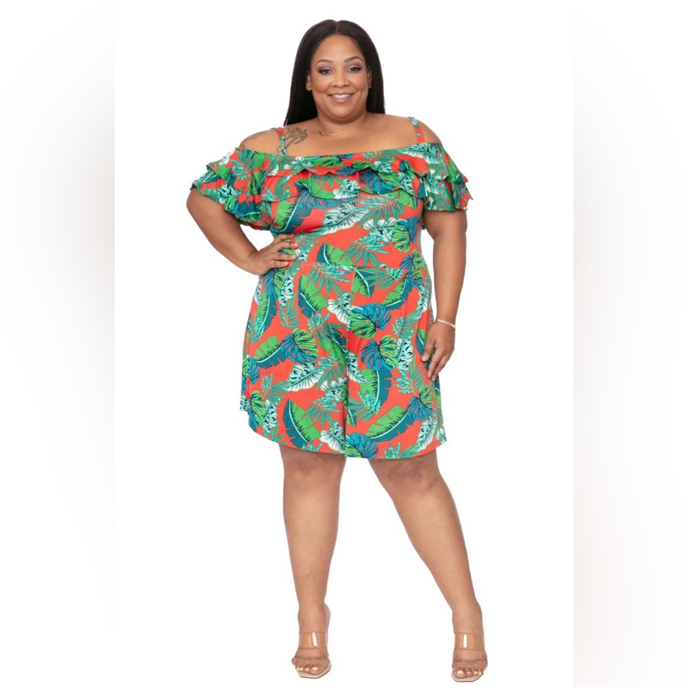 SWAK Designs Size 6x Tropical Romper. Tried on once